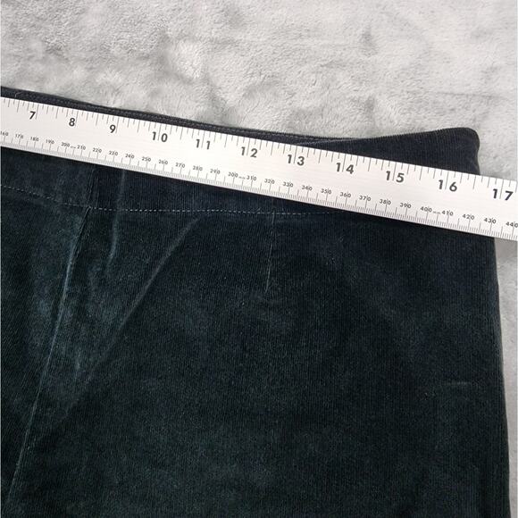 J.Jill Pants Womens 12 Black Stretch Corduroy Mid Rise Ankle Side Zip Tapered - Picture 7 of 11
